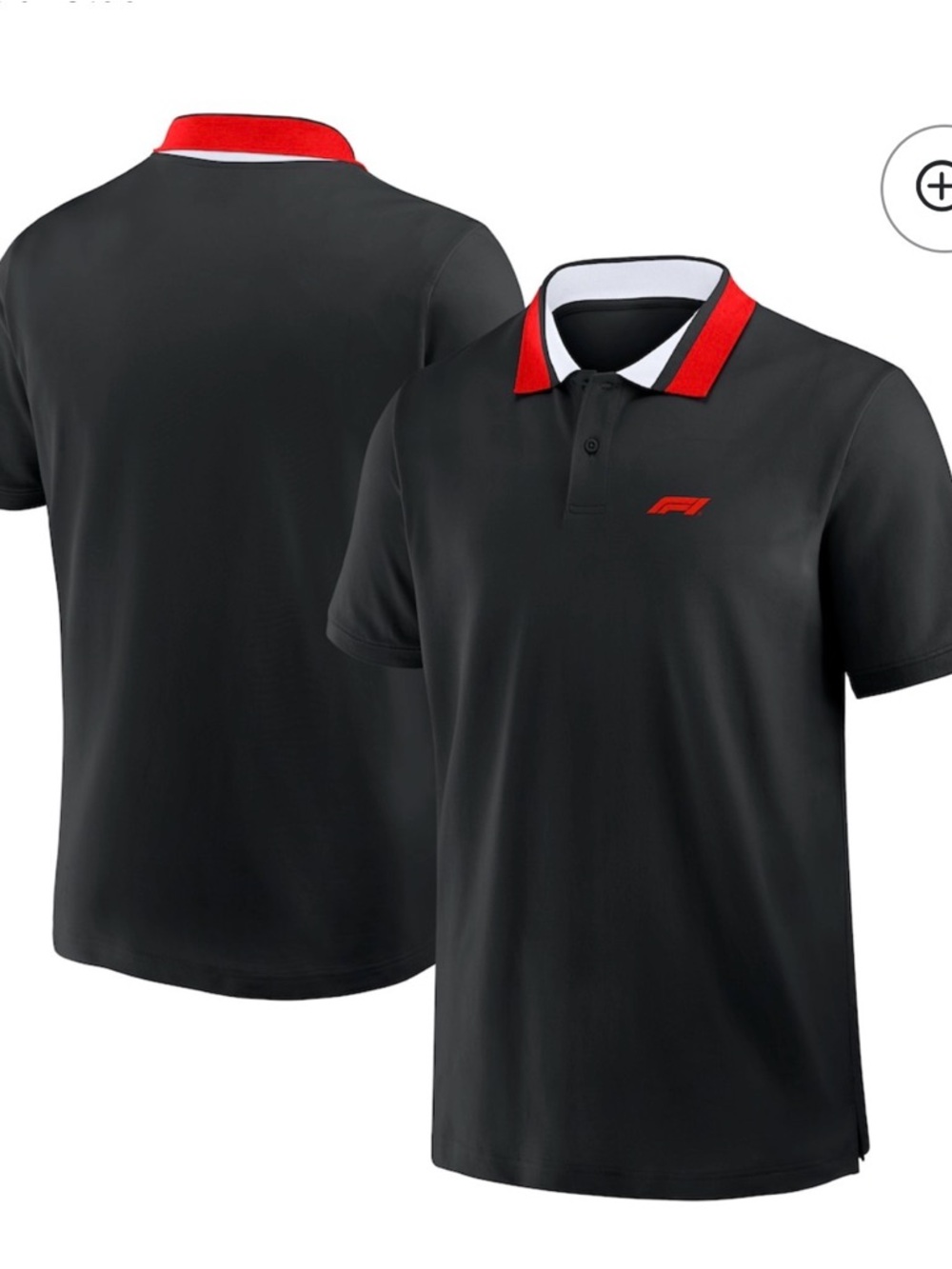 Formula 1  Black Polo Shirt with Red Trim